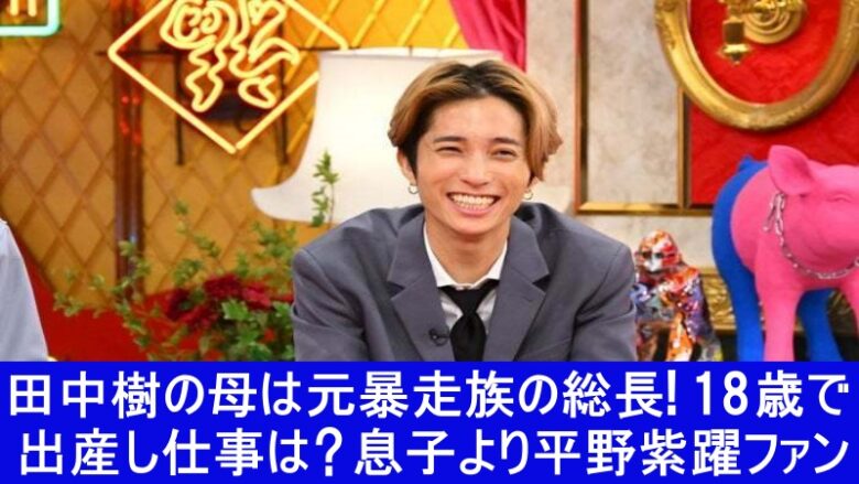 田中樹の母　暴走族　仕事